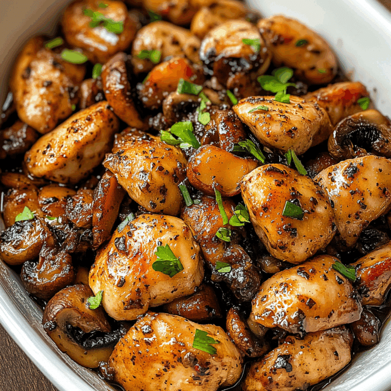 Black Pepper Chicken with Mushrooms