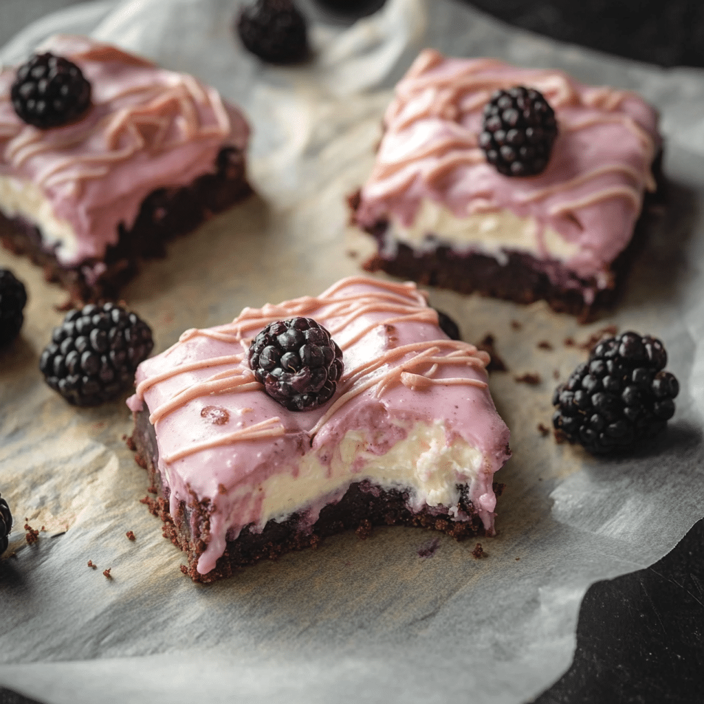 Blackberry Cheesecake Brownies