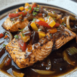 Caribbean Brown Stew Salmon