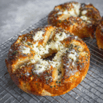 Cream Cheese Stuffed Garlic Bagel
