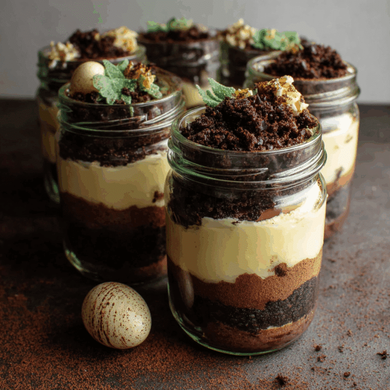 Easter Dirt Pudding Jars
