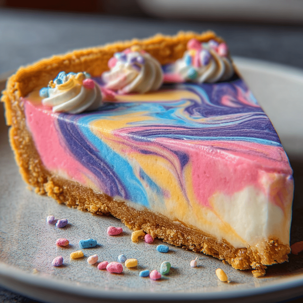 Easter Swirl Cheesecake Pie