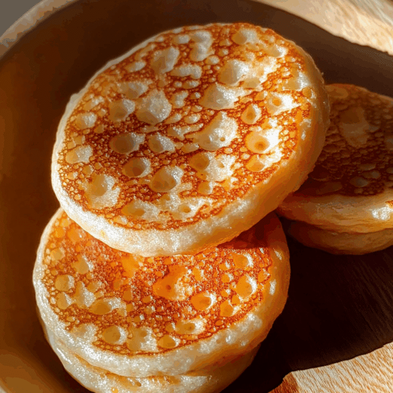 Golden Fluffy Sourdough Crumpets