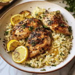 Greek Chicken and Lemon Rice