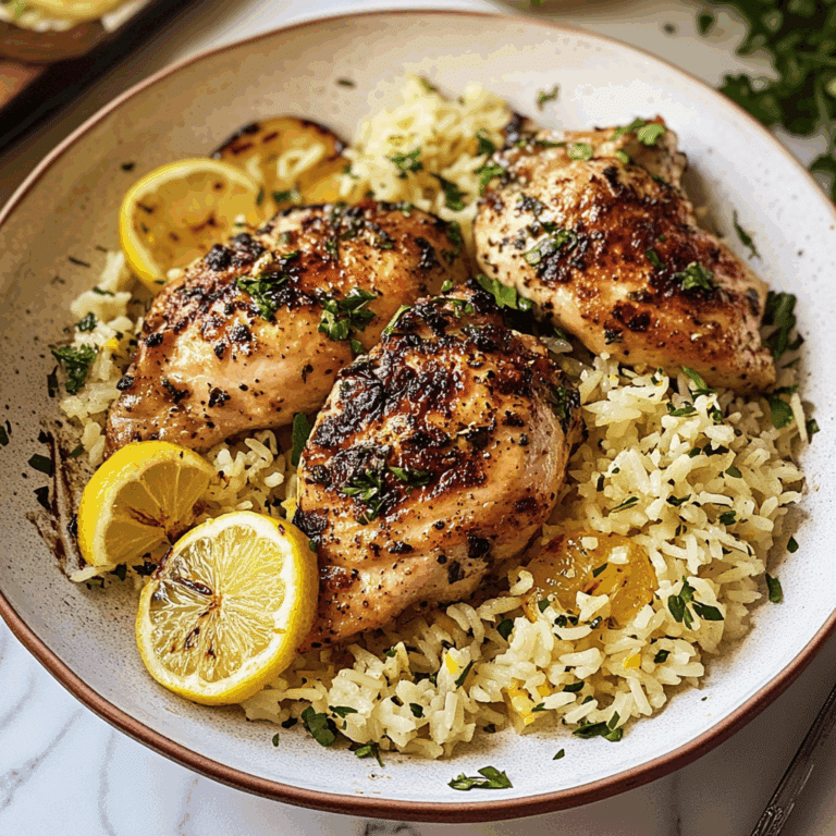 Greek Chicken and Lemon Rice