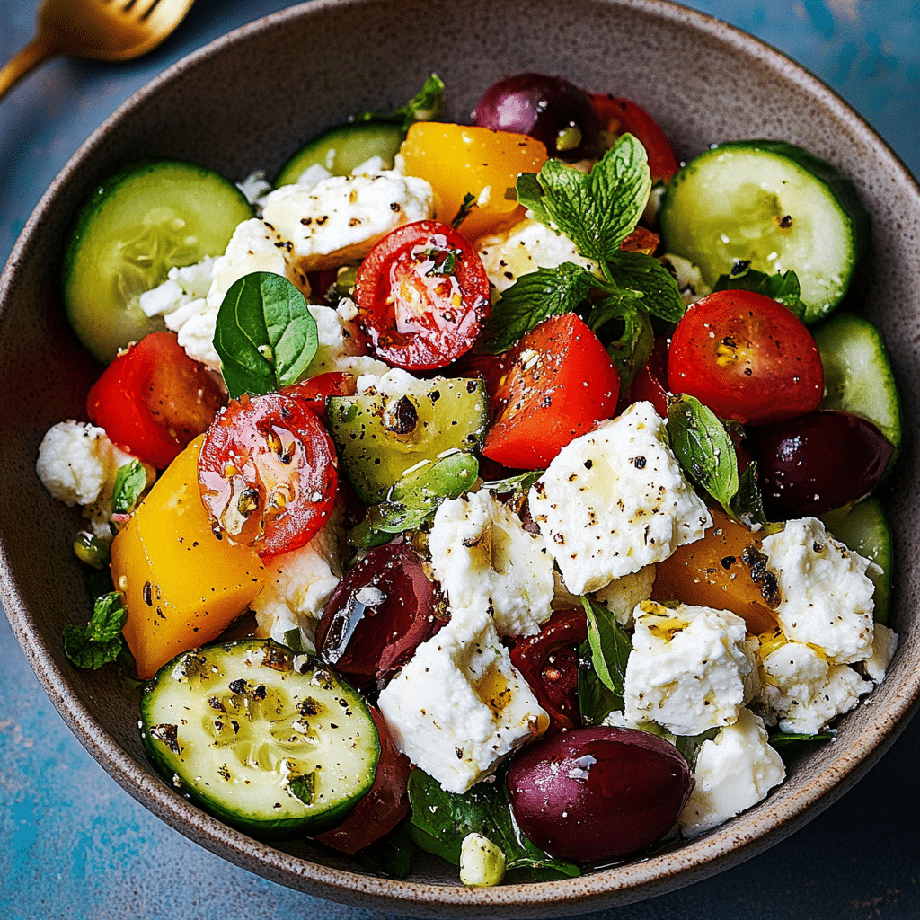 Greek Cottage Cheese Salad