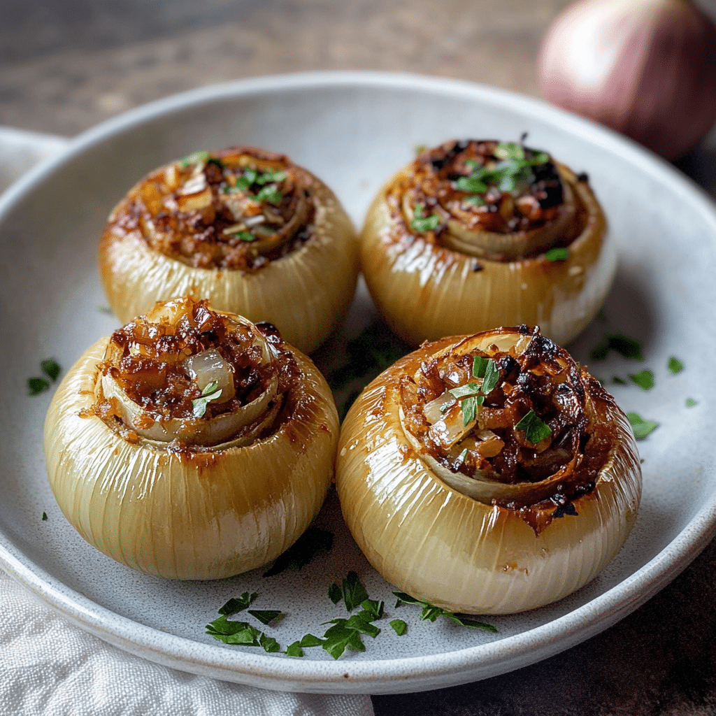 Greek Stuffed Onions