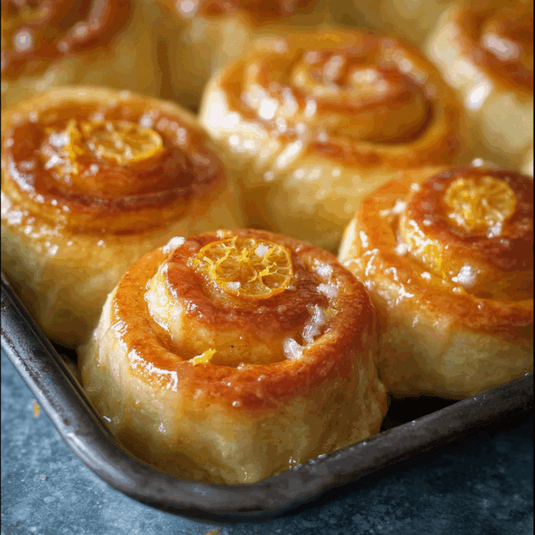 Homemade Glazed Orange Rolls