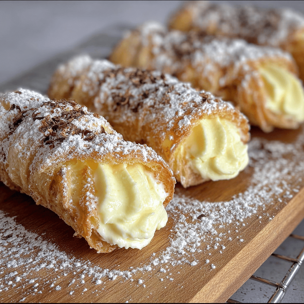 Italian Cream Stuffed Cannoncini