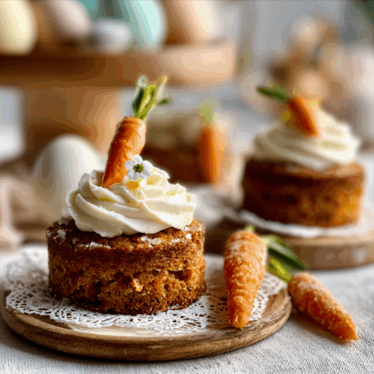 Mini Easter Carrot Cakes