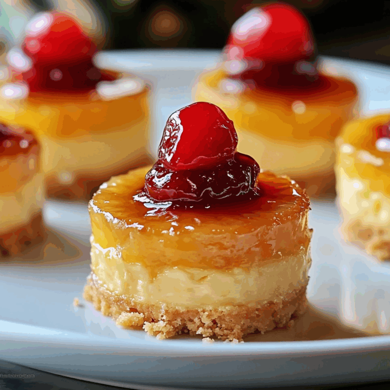 Mini Pineapple Upside-Down Cheesecakes