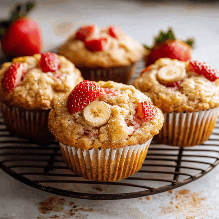 No Sugar Strawberry Banana Muffins
