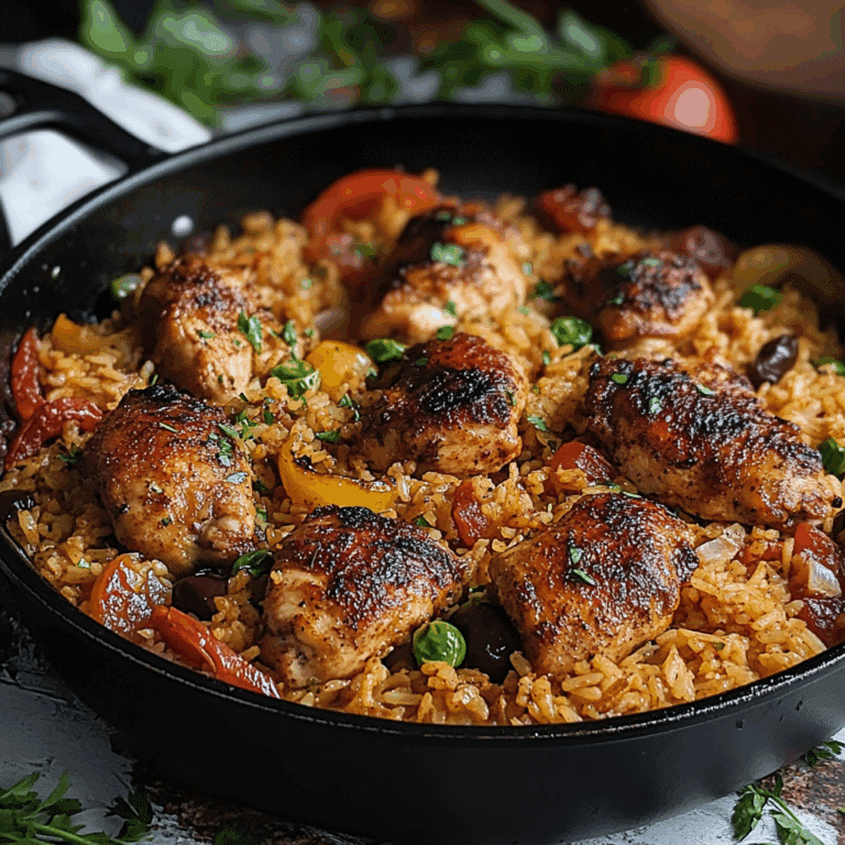 One Pot Caribbean Jerk Chicken & Rice