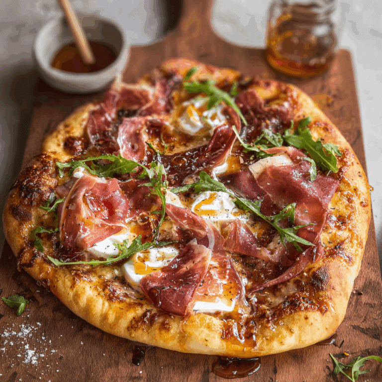 Prosciutto and Honey Burrata Pizza