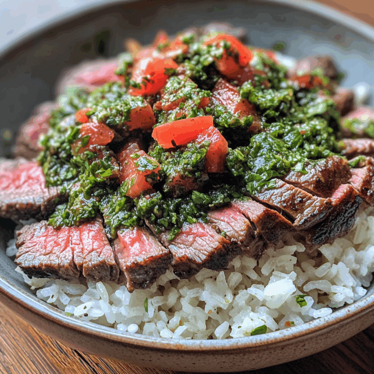Skirt Steak Rice Bowls with Chimichurri
