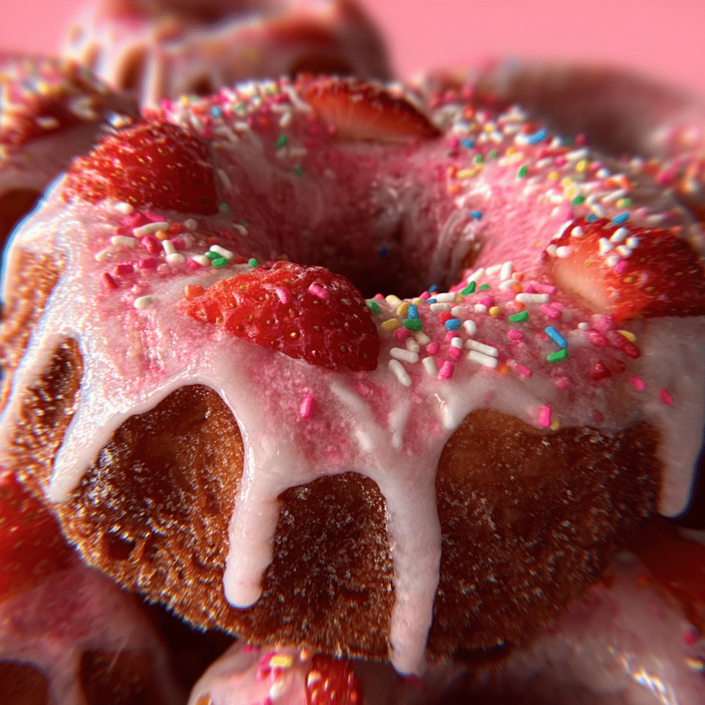 Strawberry Vanilla Bean Cronut