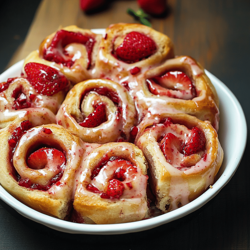 Vegan Strawberry Sweet Rolls