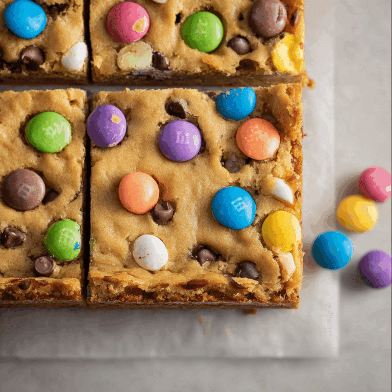 Easter M&M Cookie Bars