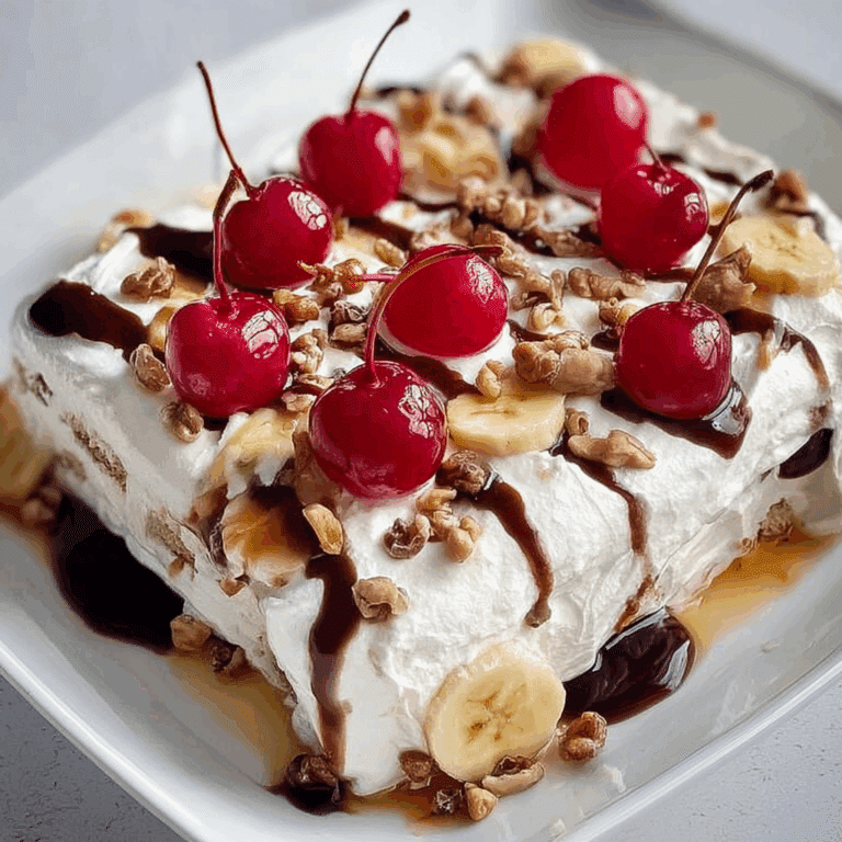 No-Bake Banana Split Cake