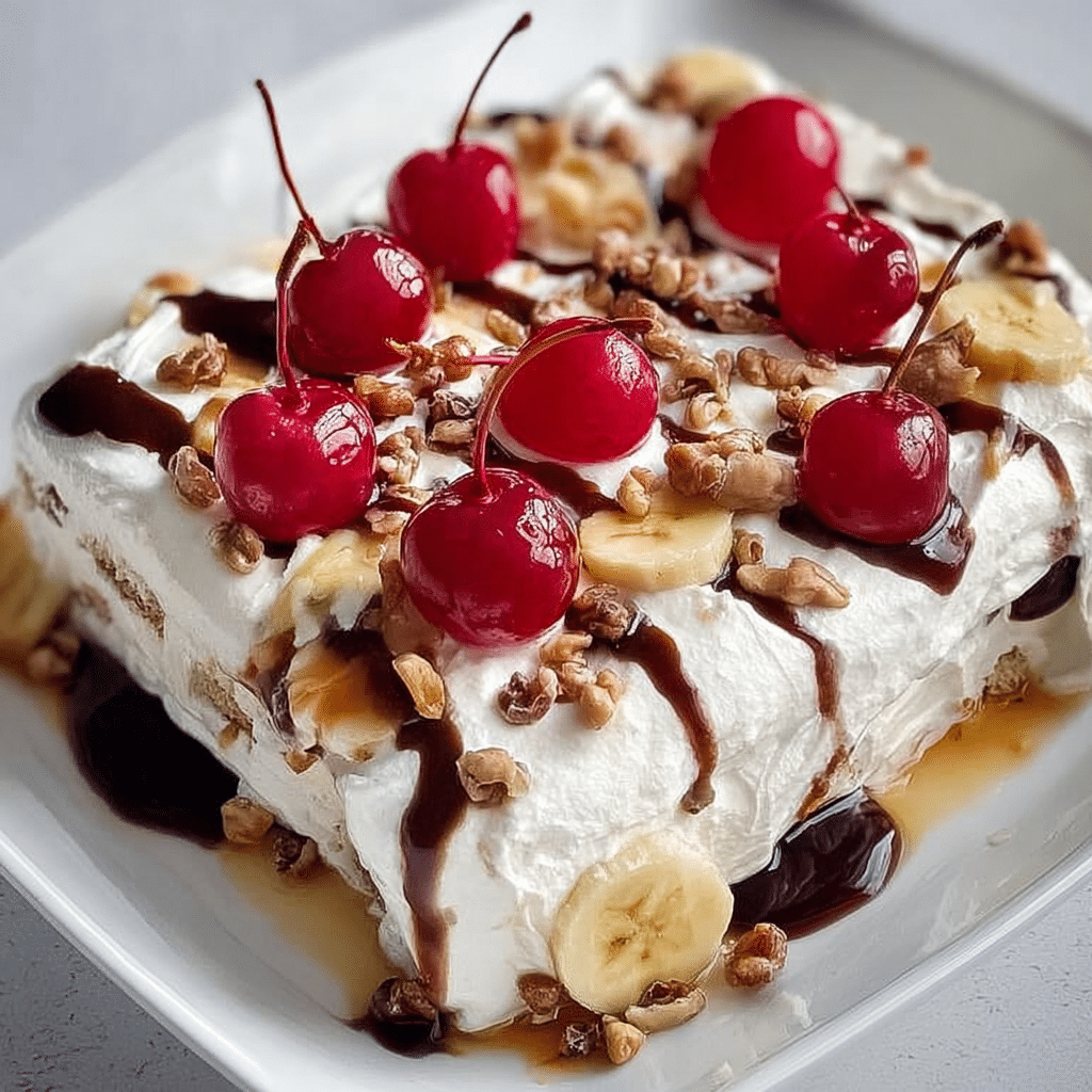 No-Bake Banana Split Cake