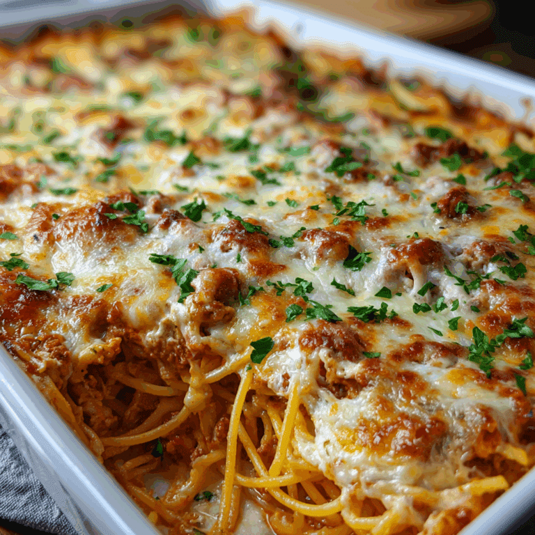 Baked Cream Cheese Spaghetti Casserole