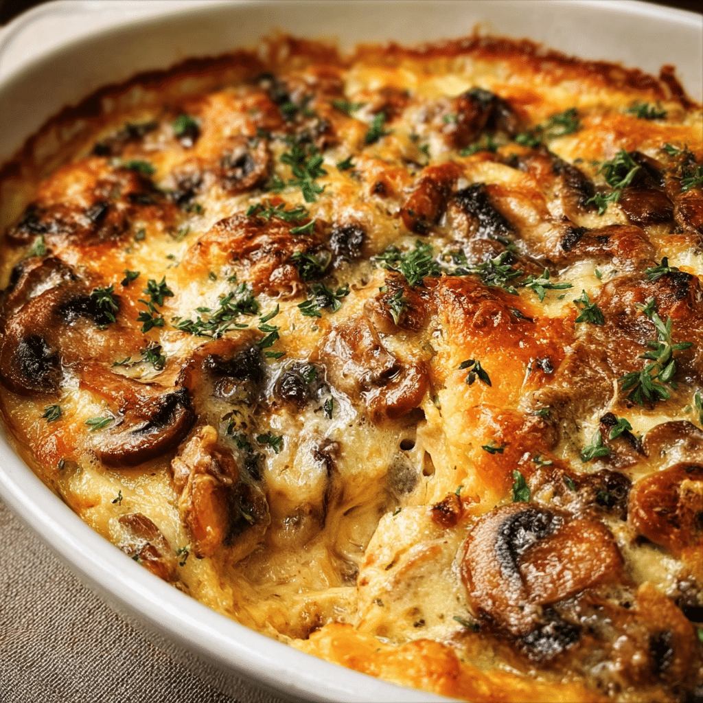 Cheesy Mushroom Casserole