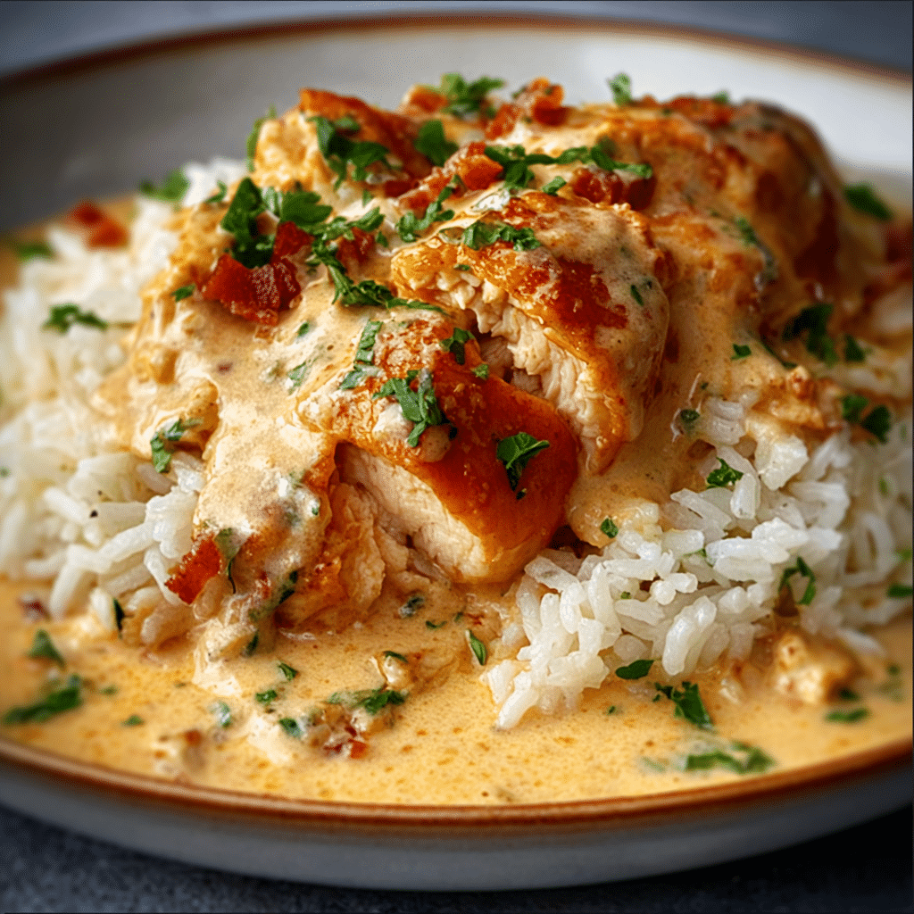 Smothered Chicken & Rice