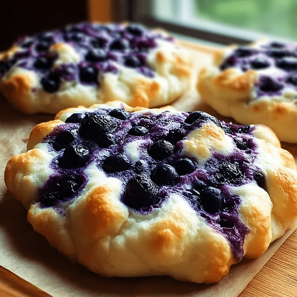 Fluffy Cottage Cheese Blueberry Cloud Bread