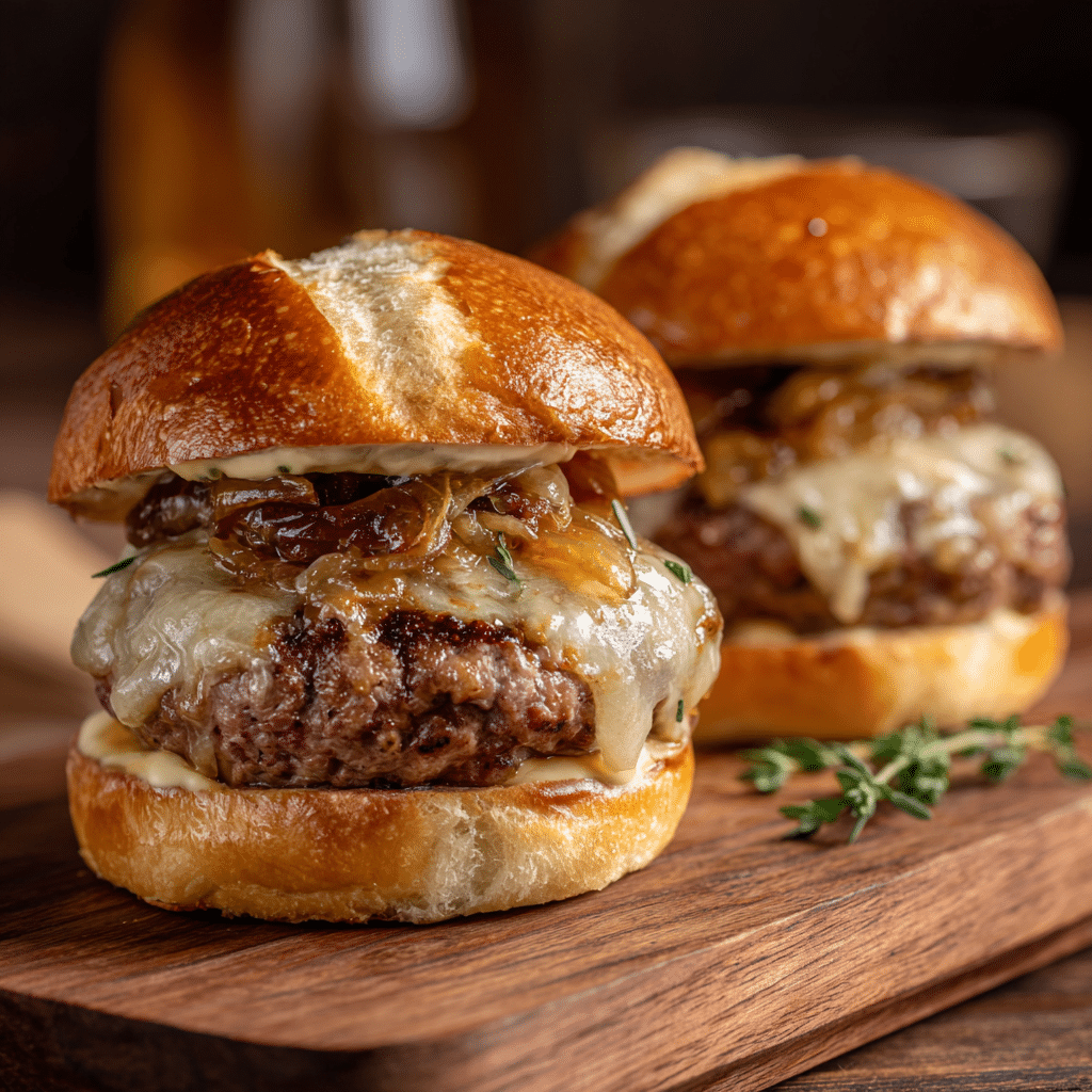 French Onion Soup Burgers