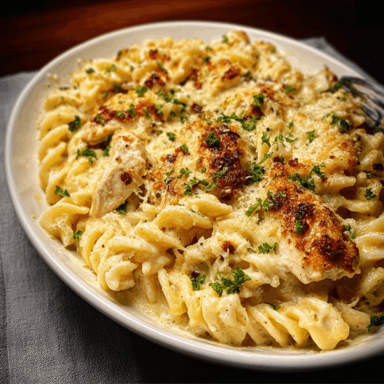 Garlic Parmesan Chicken Pasta Casserole