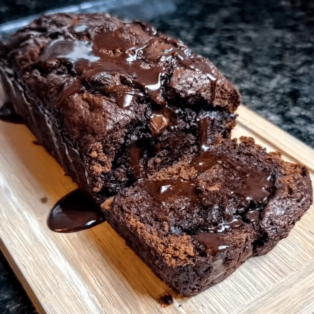Hot Fudge Brownie Bread