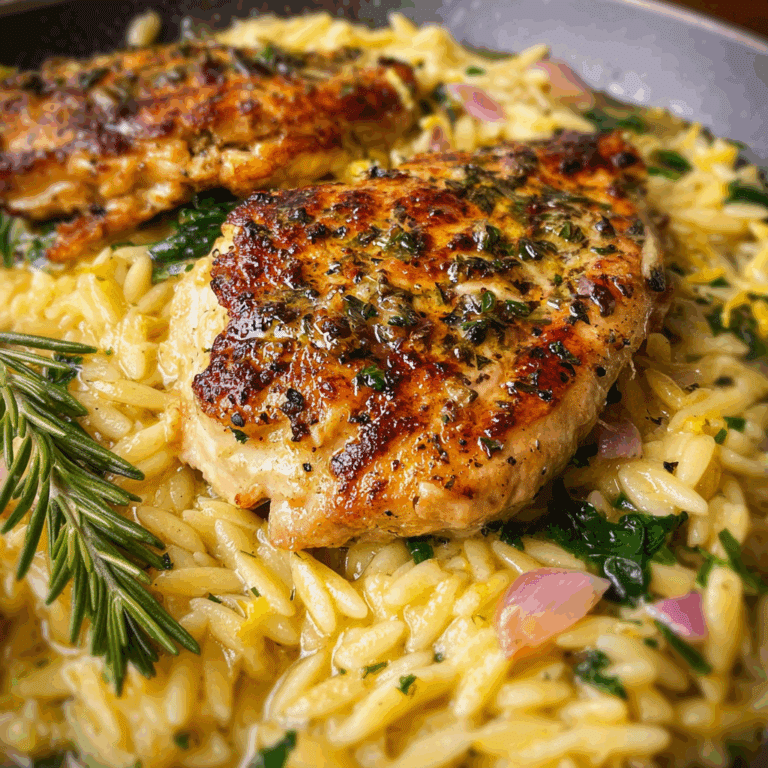 Lemon Garlic Chicken and Orzo