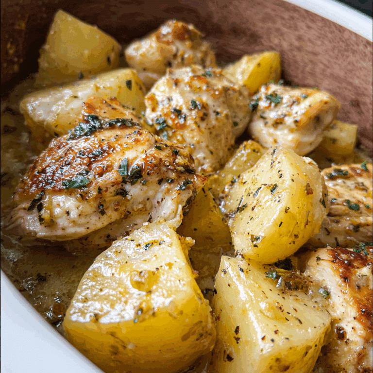 Crockpot Garlic Parmesan Chicken and Potatoes