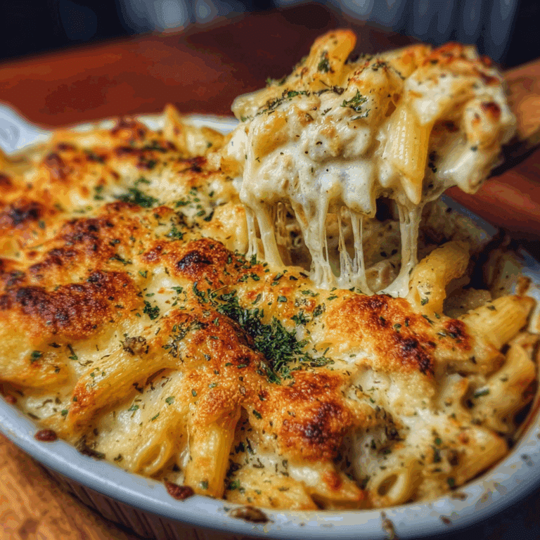 Baked Creamy Chicken Mozzarella Pasta