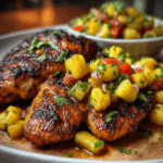 Caribbean Jerk Chicken with Pineapple Salsa