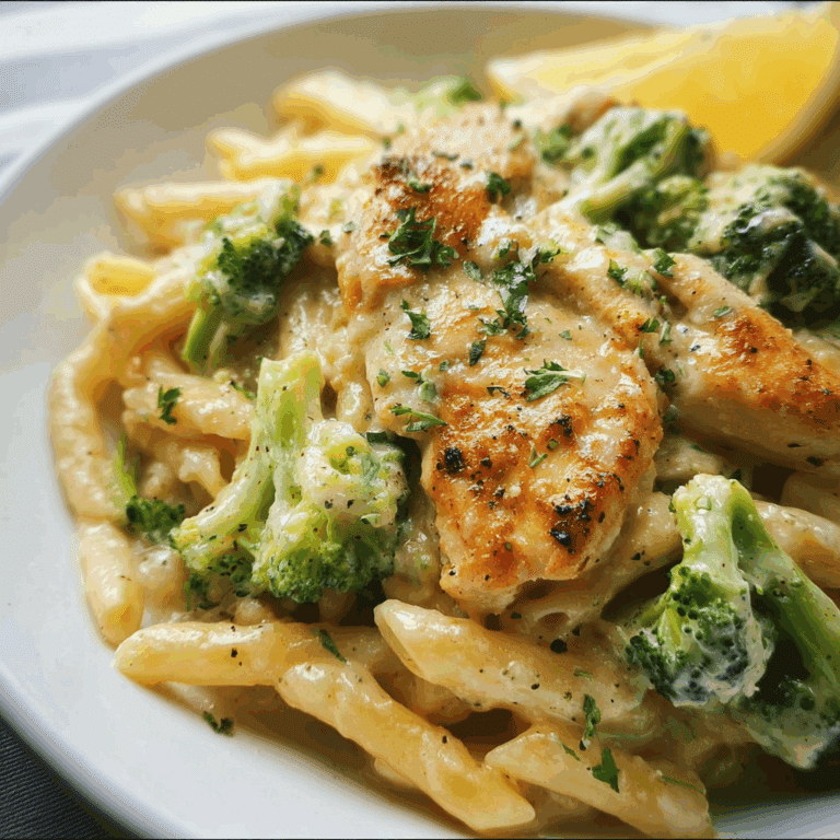 Creamy Garlic Parmesan Chicken Pasta with Broccoli