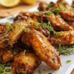 Honey Garlic Lemon Roasted Chicken Wings