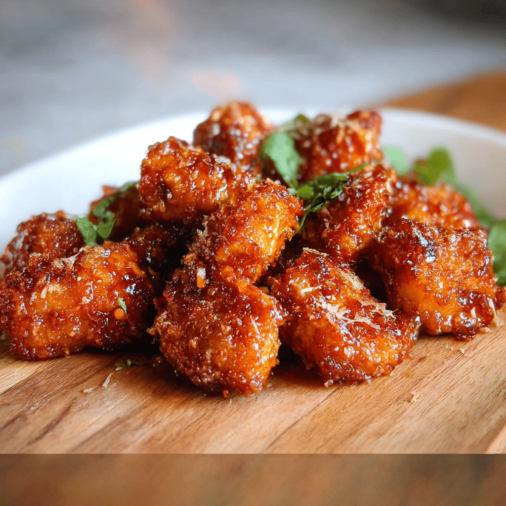 Honey Sriracha Glazed Chicken Bites