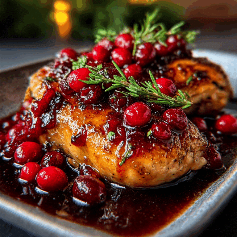 Mediterranean Chicken with Cranberry Honey Sauce