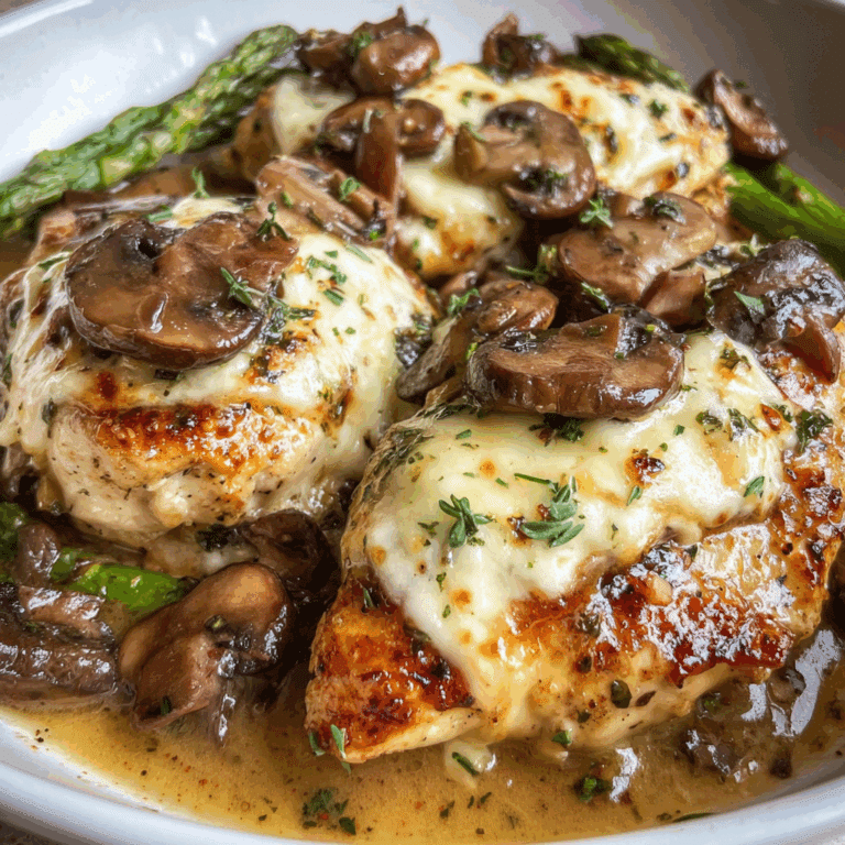 Savory Chicken Madeira with Mushrooms & Melted Cheese