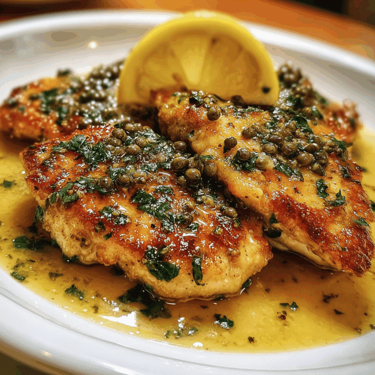 Tender Chicken Piccata with Lemony Garlic Butter Sauce