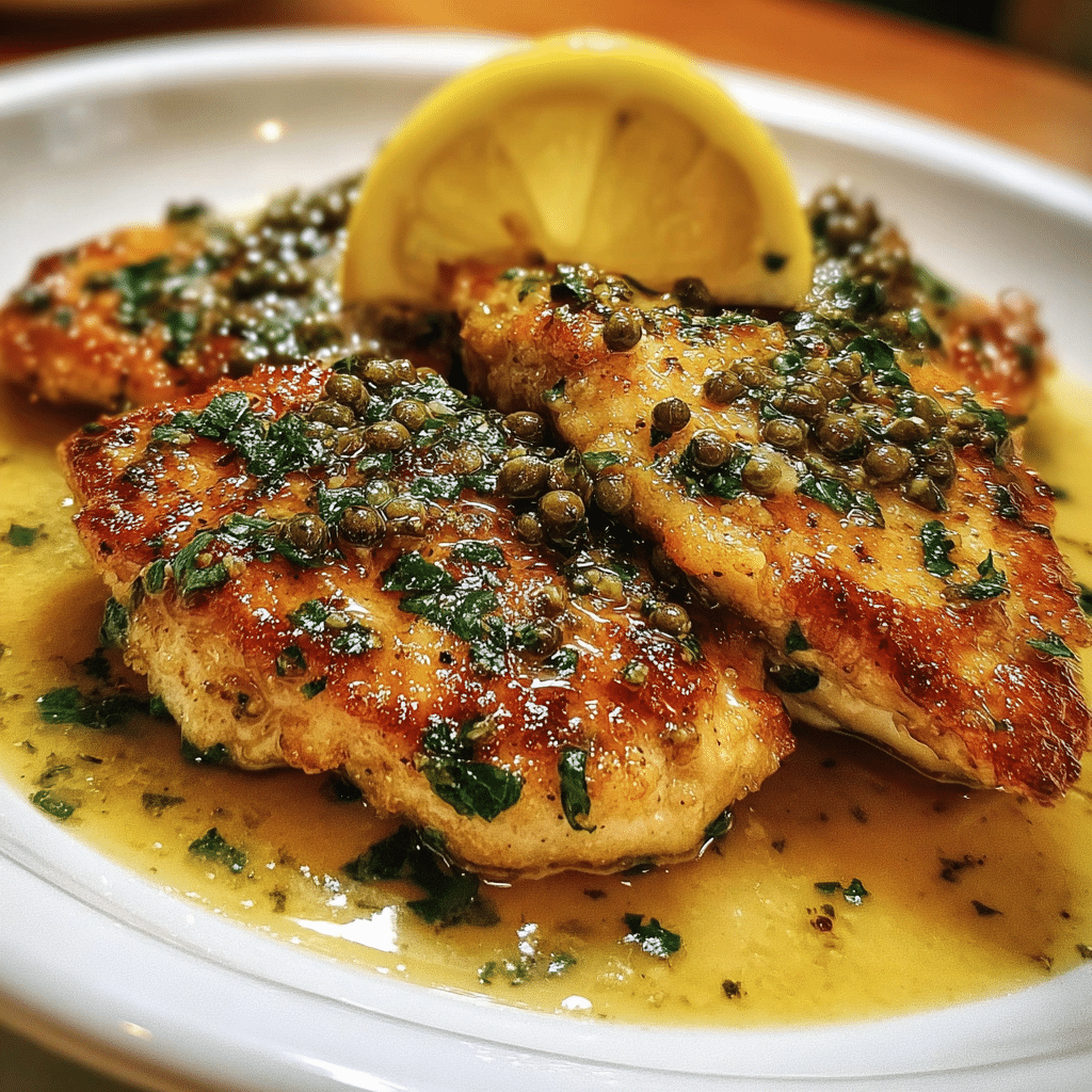 Tender Chicken Piccata with Lemony Garlic Butter Sauce