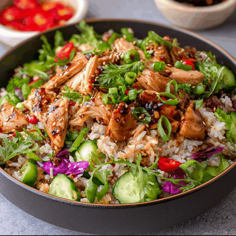 Teriyaki Chicken Crispy Rice Salad