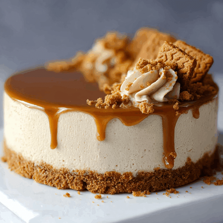 Vanilla Biscoff No Bake Cheesecake