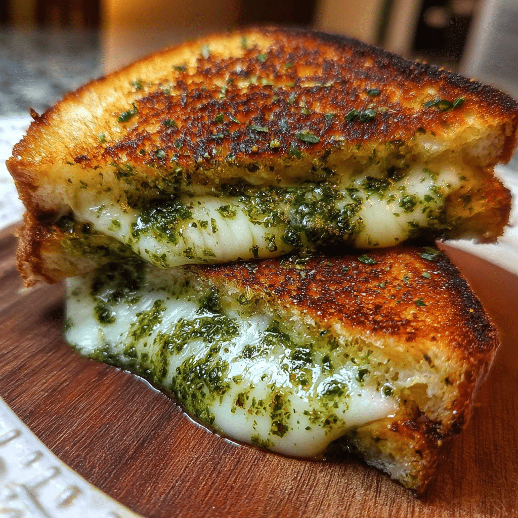 Best Pesto Grilled Cheese