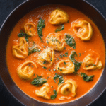 Parmesan Tomato Tortellini Soup