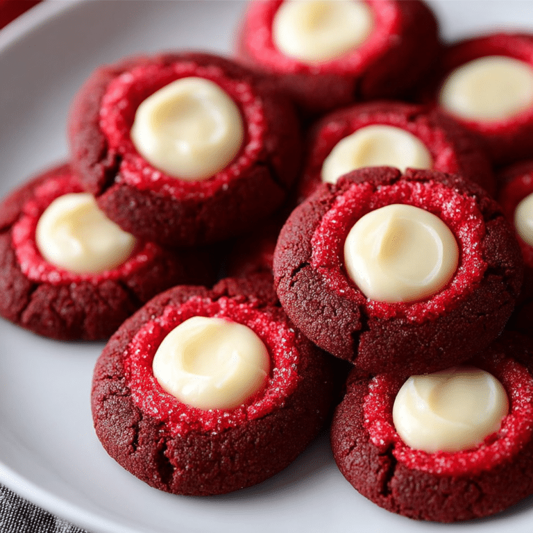 Perfectly Soft & Chewy Red Velvet Thumbprint Cookies